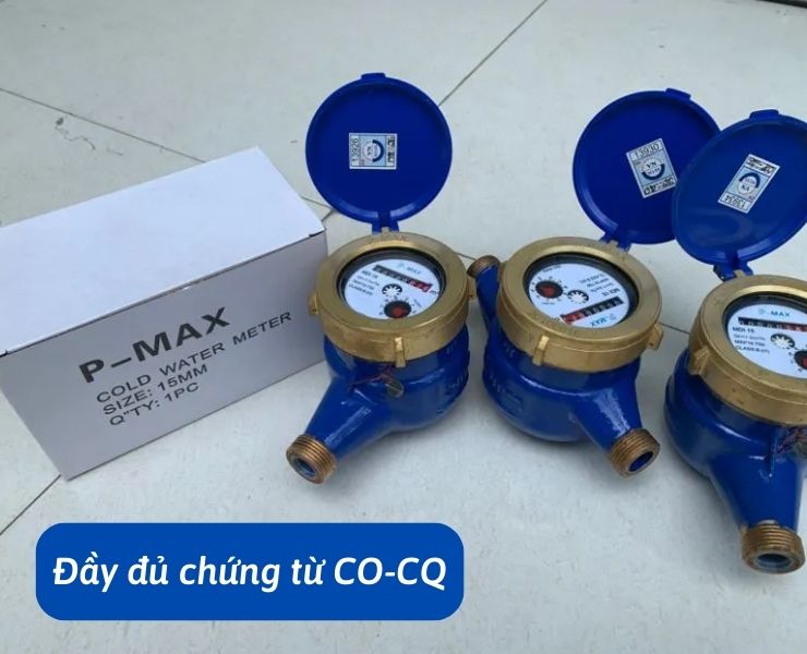 Đồng hồ nước Pmax đầy đủ CO-CQ