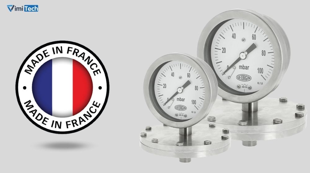 Đồng hồ đo áp suất thấp Georgin - Nhập khẩu Pháp