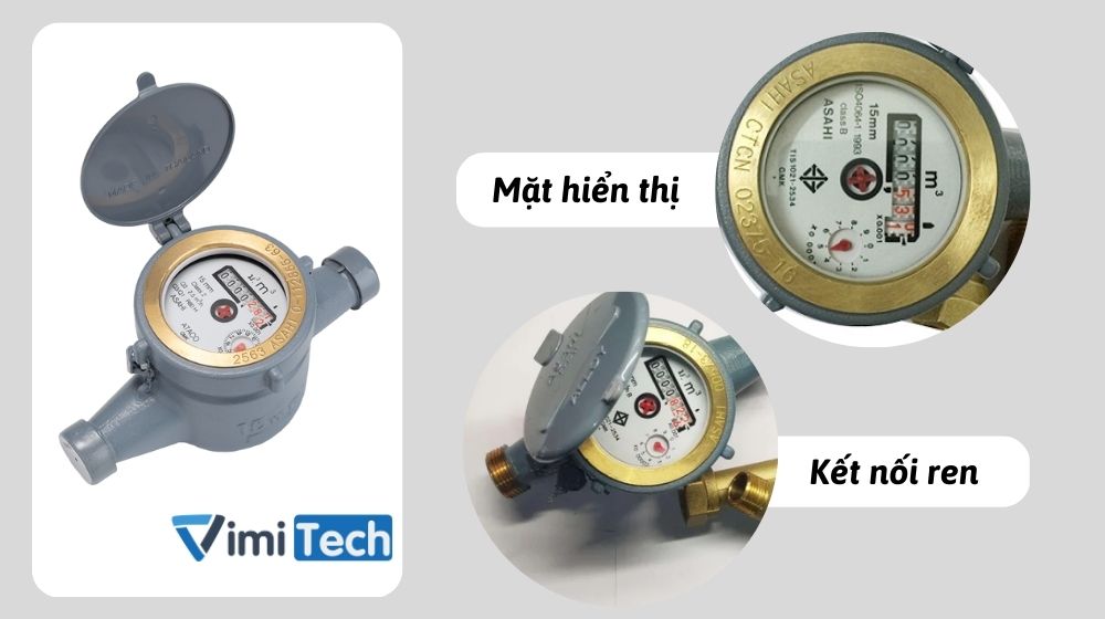 Đặc điểm của đồng hồ nước Asahi