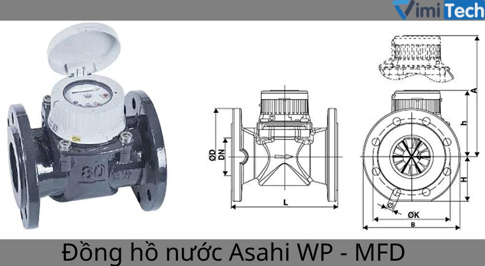 Tìm hiểu cấu tạo đồng hồ nước Asahi WP - MFD