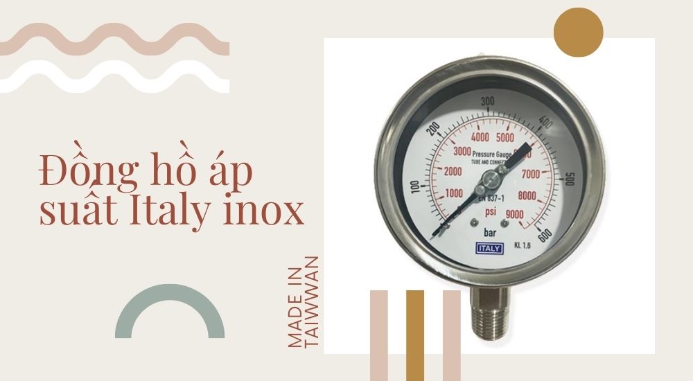 Áp kế Italy toàn thân inox cao cấp