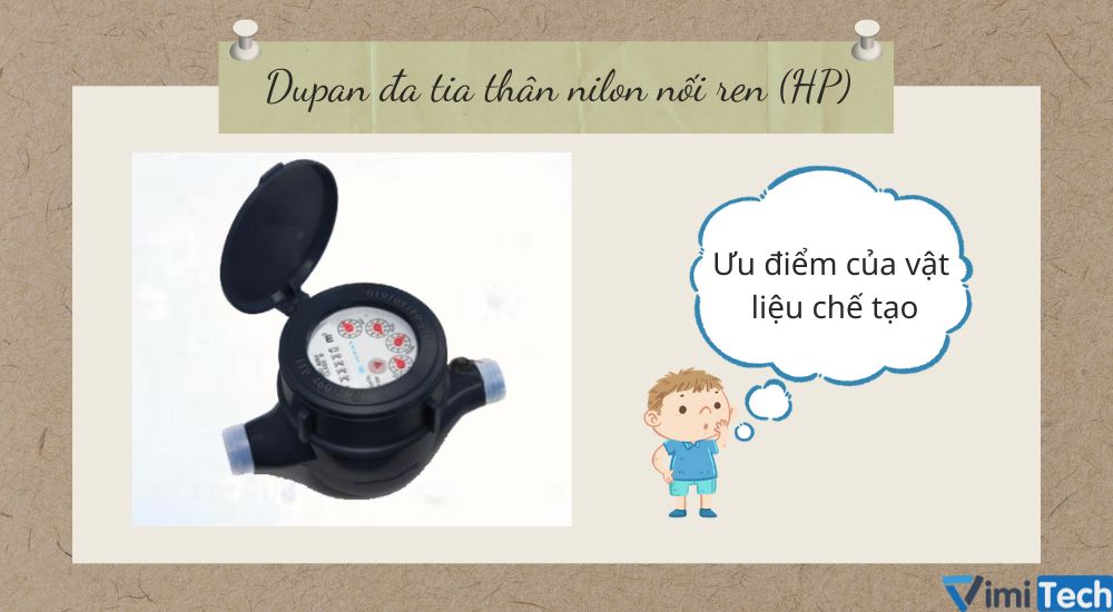 Dupan đa tia thân nilon nối ren được làm từ nhựa nilon cao cấp