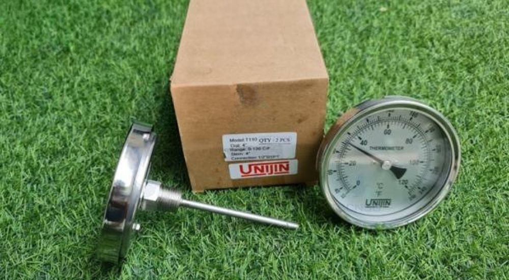 4. Ứng dụng đồng hồ nhiệt Unijin vỏ inox chân sau