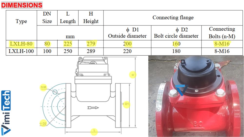 kích thước flowtech lxlh-80