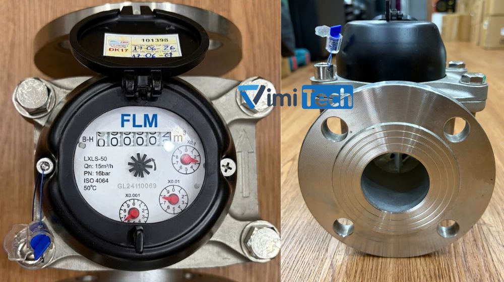 đồng hồ nước inox mặt bích LXLS