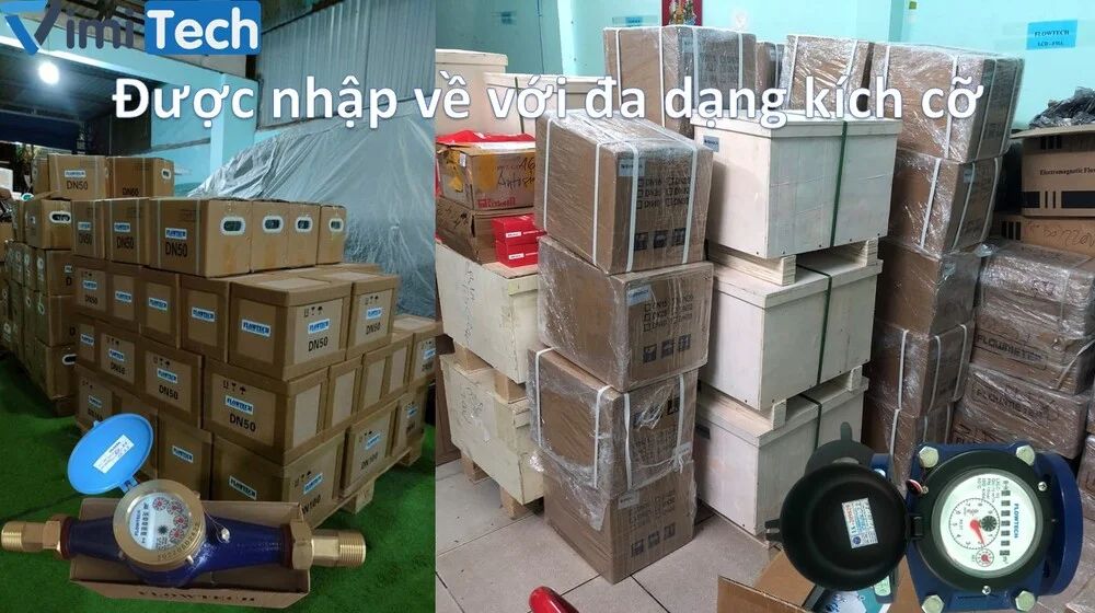 kích cỡ đồng hồ nước flowtech