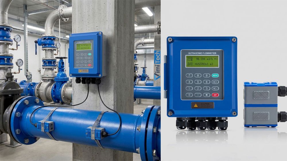giảm thoát nước bằng đồng hồ nước siêu âm