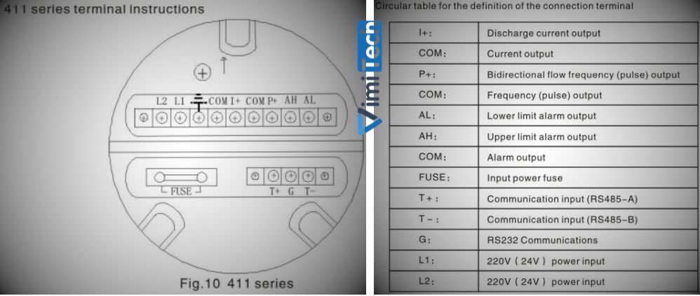sơ đồ đấu nối đồng hồ fma 411